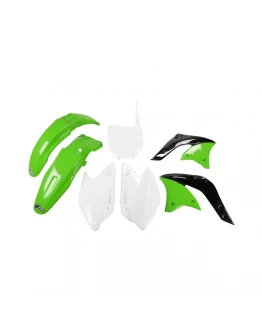 Kit complet plastice UFO KAWASAKI KXF 250 '06 culoare OEM (Verde/Alb) (KA204E999)