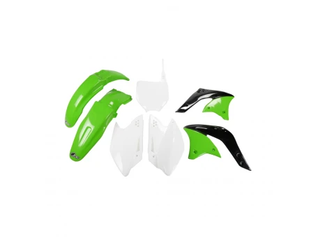Kit complet plastice UFO KAWASAKI KXF 250 06 culoare OEM (Verde/Alb) (KA204E999) | KAKIT204999