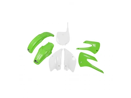 Kit complet plastice UFO KAWASAKI KX 85 01-13 culoare OEM (Verde/Alb) (KX85 01-09, KX85 11-12) (KA207E999) | KAKIT207999