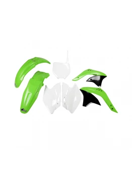 Kit complet plastice UFO KAWASAKI KXF 450 '07 culoare OEM (Verde/Alb) (KA209E999)
