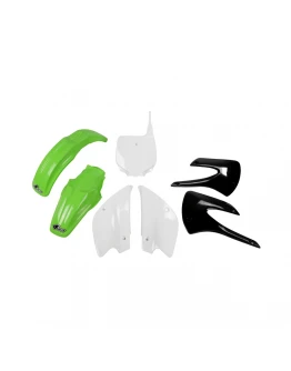Kit complet plastice UFO KAWASAKI KX 85 '01-'13 culoare OEM '10 (Verde/Alb/Negru) (KA214E999)