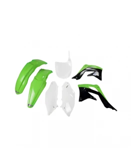 Kit complet plastice UFO KAWASAKI KXF 450 '12 culoare OEM (Verde/Alb/Negru) (KA217E999)