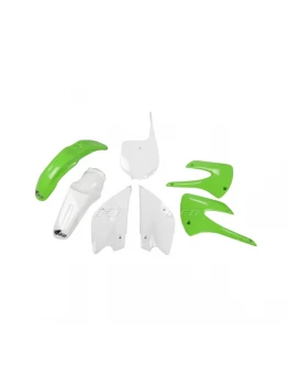 Kit complet plastice UFO KAWASAKI KX 85 '01- '13 RESTYLING culoare OEM '13 (Verde/Alb) (KA218KE999)