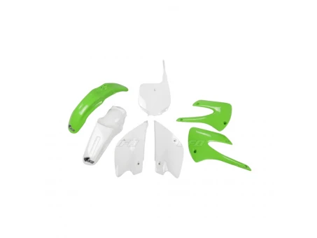 Kit complet plastice UFO KAWASAKI KX 85 01- 13 RESTYLING culoare OEM 13 (Verde/Alb) (KA218KE999) | KAKIT218K999