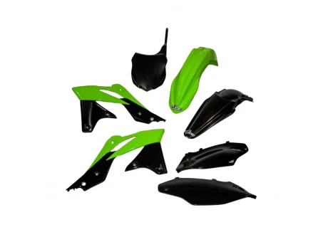 Kit complet plastice UFO KAWASAKI KXF 250 13 culoare OEM (Verde/Negru) (KA219E999) | KAKIT219999