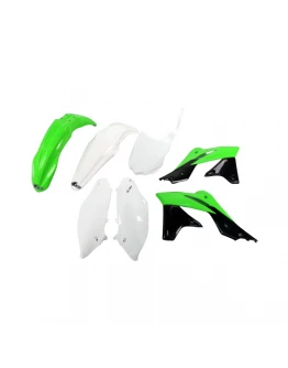 Kit complet plastice UFO KAWASAKI KXF 250 '13-'16 culoare OEM '14-'15 (Verde/Alb/Negru) (KA221E999)