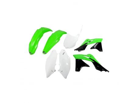 Kit complet plastice UFO KAWASAKI KXF 250 13-16 culoare OEM16 (Verde/Alb/Negru)(KA221E999A) | KAKIT221999A