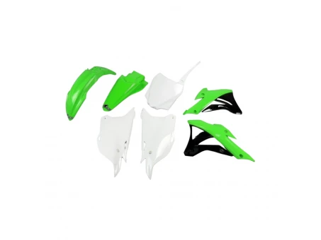 Kit complet plastice UFO KAWASAKI KX 85 14-21 culoare OEM 16-19 (Verde/Alb/Negru) (KA222E999A) | KAKIT222999A