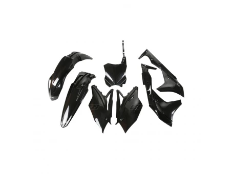 Kit complet plastice UFO KAWASAKI KXF 250 17 culoare Negru (KA224E001) | KAKIT224001