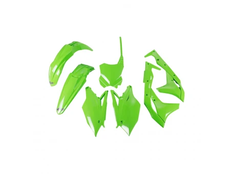 Kit complet plastice UFO KAWASAKI KXF 250 17 culoare Verde (KA224E026) | KAKIT224026