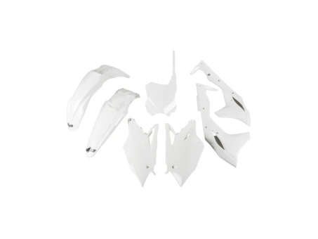 Kit complet plastice UFO KAWASAKI KXF 250 17 culoare Alb (KA224E047) | KAKIT224047