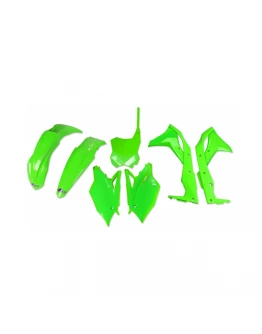 Kit complet plastice UFO KAWASAKI KXF 250 '17 culoare Verde FLUO (KA224AFLU)