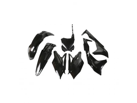 Kit complet plastice UFO KAWASAKI KXF 250 18-20 culoare Negru (KA225E001) | KAKIT225001