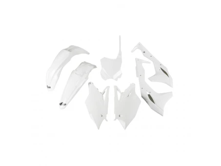 Kit complet plastice UFO KAWASAKI KXF 250 18-20 culoare Alb (KA225E047) | KAKIT225047