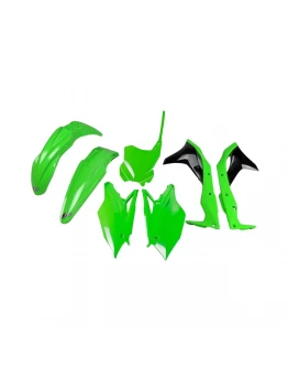Kit complet plastice UFO KAWASAKI KXF 250 '18-'20 culoare OEM '20 (Verde/Negru) (KA225E999K)