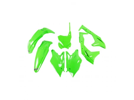 Kit complet plastice UFO KAWASAKI KXF 250 18-20 culoare Verde FLUO (KA225AFLU) | KAKIT225AFLU
