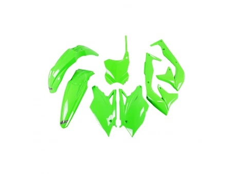 Kit complet plastice UFO KAWASAKI KXF 450 18 culoare Verde FLUO (KA226AFLU) | KAKIT226AFLU