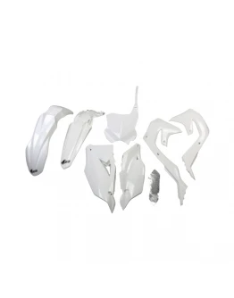 Kit complet plastice UFO KAWASAKI KXF 250 '21-24, KXF 450 '19-23 culoare Alb (KA227E047)