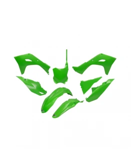 Kit complet plastice UFO KAWASAKI KXF 450 '24, culoare OEM Verde