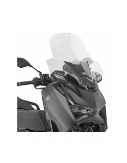 Parbriz KAPPA 2026/01 pentru Yamaha X-MAX 300 Tech Max 2025, protecție aerodinamică extinsă (+10 cm) - Transparent