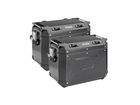 Cutii laterale aluminiu Kappa 48L MONOKEY K'VOYAGER BLACK LINE (2buc.) - Negru | KVG48BPACK2