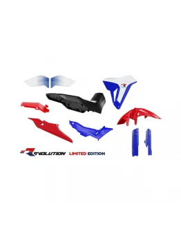 Kit plastice cu șa Racetech Revolution pentru Honda XL 750 Transalp (2023-2025) - Alb/Negru/Rosu