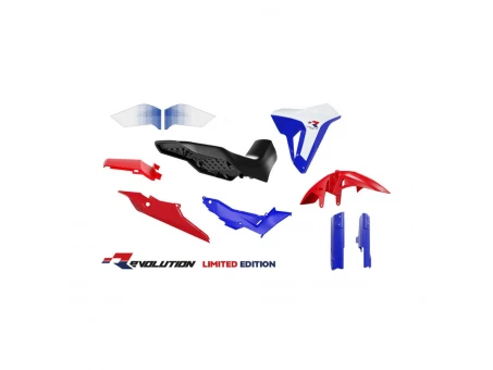 Kit plastice cu șa Racetech Revolution pentru Honda XL 750 Transalp (2023-2025) - Alb/Negru/Rosu | KITALP-HRC-024