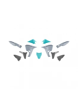 Kit plastice RACETECH (RTECH) Revolution( fără aripă față ) pentru KOVE 800 X Pro / Rally (2024–2025) - Gri/Negru/Verde