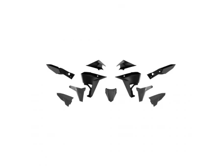 Kit plastice RACETECH (RTECH) Revolution( fără aripă față ) pentru KOVE 800 X Pro / Rally (2024–2025) - Negru | KITKOV-NR1-025