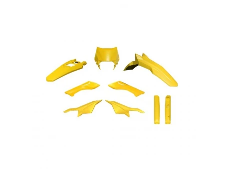 Kit plastice RACETECH (RTECH) pentru Surron Ultra Bee 2023–2025 (6 piese) - Galben | KITSUR-GI0-624