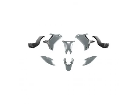 Kit plastice RACETECH (RTECH) pentru Yamaha Ténéré 700 2025–2026 (fără aripă față) - Gri/Negru | KITT70-GR1-025