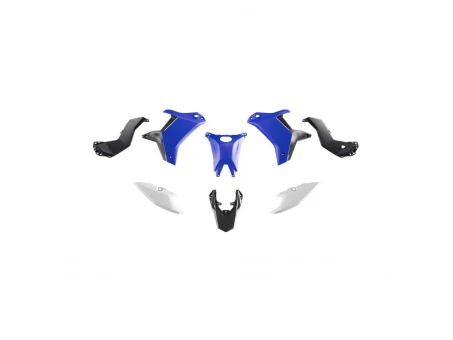 Kit plastice RACETECH (RTECH) pentru Yamaha Ténéré 700 2025–2026 (fără aripă față) - Negru/Albastru/Alb | KITT70-OEM-025
