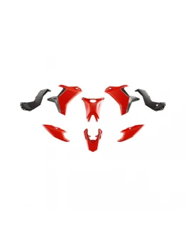 Kit plastice RACETECH (RTECH) pentru Yamaha Ténéré 700 2025–2026 (fără aripă față) - Negru/Rosu