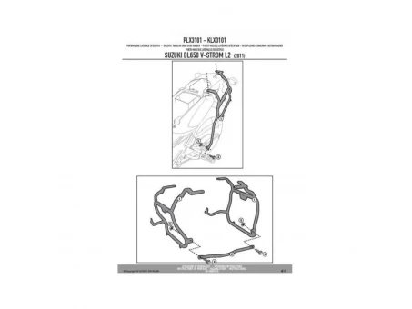 Suport pentru genti laterale KAPPA MONOKEY SIDE SUZUKI DL 650 V-STROM (11-16) - doar pentru K33N KROAD | KLX3101