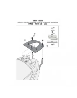Suport pentru topcase KAPPA - KYMCO XCITING 400I (13-15) (cu placa MONOKEY)
