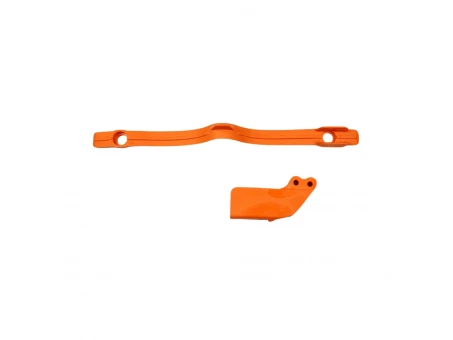 Set patina si ghidaj lant UFO KTM SX/EXC 125/200/250/300, EXC-F 450 97-07, SX-F 250 05-06, SX 400 00-02, SX 450 03-06, SX 520 02, culoare Portocaliu | KT04004127