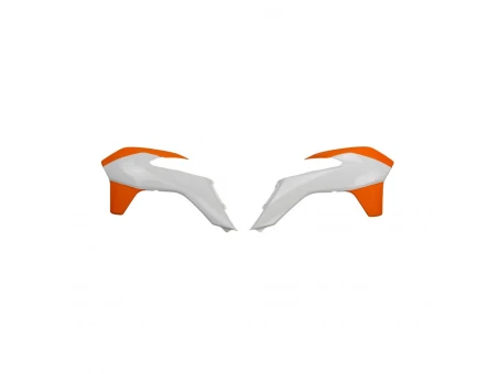 Protectie radiator UFO KTM SX/SXF 13-15, EXC 14-16 culoare Alb/Portocaliu | KT04052999W