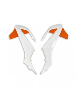 Protectie radiator UFO KTM SX 65 '16-'22 culoare OEM '19-'20 (Alb/Portocaliu)
