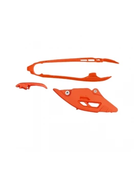 Set Patină Lanț + Ghidaj Lanț UFO 2026/01 pentru KTM SX 125 / 150 / 250 / 300 și SX-F 250 / 350 / 450 (2025-2026) - Portocaliu