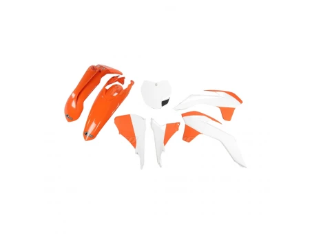 Kit complet plastice UFO KTM SX/SXF 13-15, SX 250 16, culoare OEM 15 (Portocaliu/Alb) (KT515E999W) | KTKIT515999W