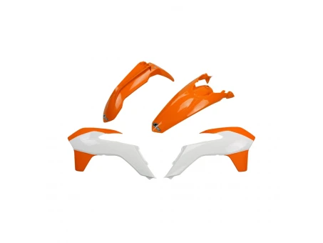 Kit complet plastice UFO KTM EXC 14-16, culoare OEM 15-16 (Portocaliu/Alb) (KT516E999W) | KTKIT516999W