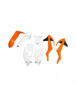 Kit complet plastice UFO KTM SX/SXF '16-'18 (cu exceptia SX 250 '16), culoare OEM '16 (Portocaliu/Alb) (KT517E999)