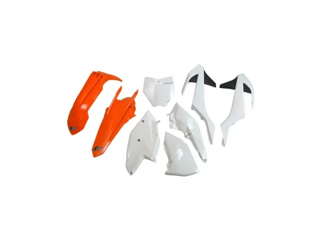 Kit complet plastice UFO KTM SX/SXF 16-18 (cu exceptia SX 250 16), culoare OEM 17 (Portocaliu/Alb) (KT517E999K) | KTKIT517999K