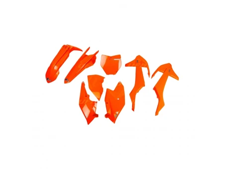 Kit complet plastice UFO KTM SX/SXF 16-18 ( cu exceptia SX 250 16) culoare Portocaliu (KT517FFLU) | KTKIT517FFLU