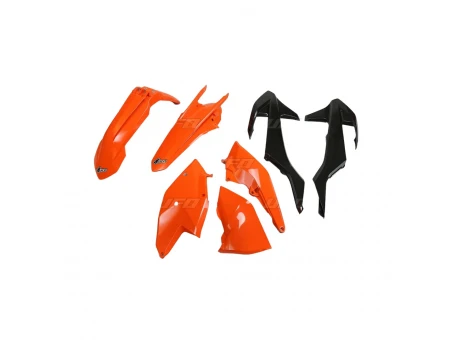 Kit complet plastice UFO KTM EXC/EXC-F TPI 17-19, culoare OEM 17 I 19 OEM (Portocaliu/Negru) (KT518E999) | KTKIT518999