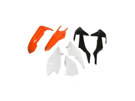 Kit complet plastice UFO KTM EXC/EXC-F TPI 17-19, culoare OEM 18 OEM (Portocaliu/Negru/Alb) (KT518E999W) | KTKIT518999W