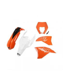 Kit complet plastice UFO KTM EXC/EXC-F '11 culoare OEM '11 (Portocaliu/Alb) (KT520E999W)