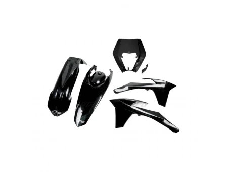 Kit complet plastice UFO KTM EXC/EXC-F 12-13 culoare Negru (KT521E001) | KTKIT521001