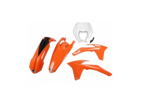 Kit complet plastice UFO KTM EXC/EXCF 12-13 culoare OEM (Portocaliu/Alb) (KT521E999) | KTKIT521999