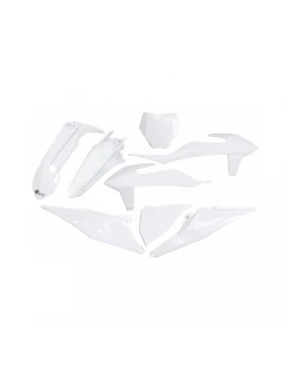 Kit complet plastice UFO KTM SX 125/150/250 '19-'22, SXF (SX-F) 250/350/450 '19-'22 culoare Alb 2020 (KT522E042)